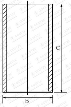 Cylinder Sleeve GOETZE ENGINE 14-010900-00