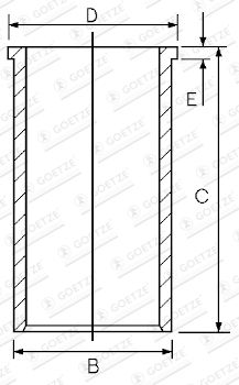 Cylinder Sleeve GOETZE ENGINE 14-020530-00