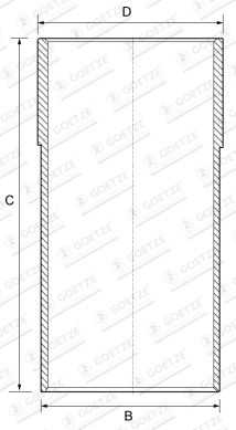 Cylinder Sleeve GOETZE ENGINE 14-710020-00