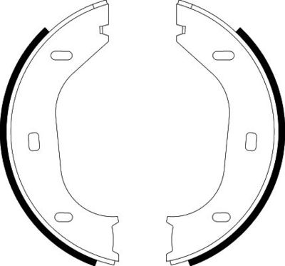 Brake Shoe Set, parking brake HELLA PAGID 8DA 355 050-011