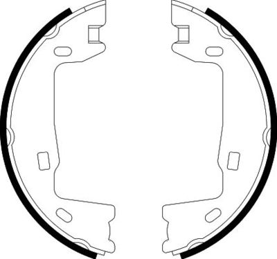 Brake Shoe Set, parking brake HELLA PAGID 8DA 355 050-321