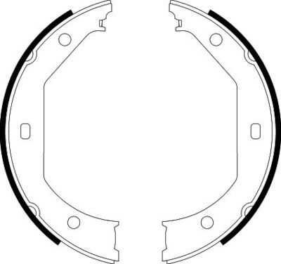 Brake Shoe Set, parking brake HELLA PAGID 8DA 355 050-381