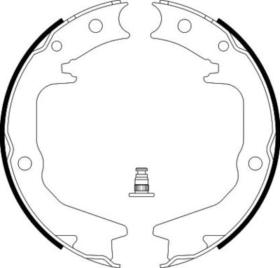 Brake Shoe Set, parking brake HELLA PAGID 8DA 355 050-631