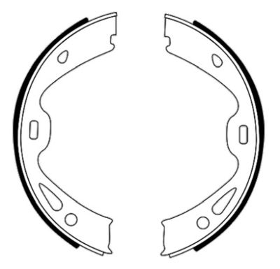 Brake Shoe Set, parking brake HELLA PAGID 8DA 355 051-291