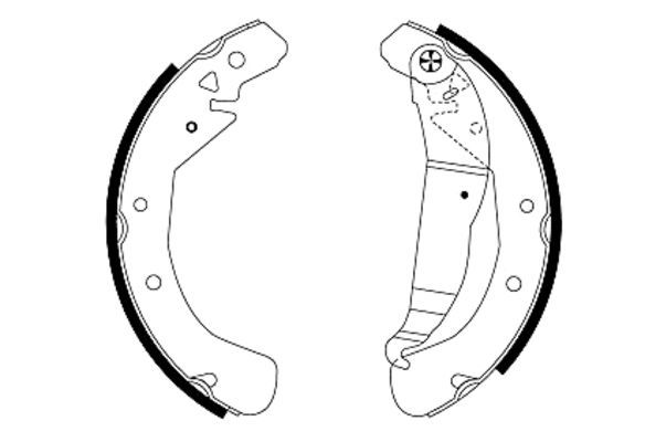 HELLA PAGID 8DB 355 001-631 Brake Shoe Set