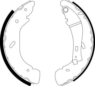 Brake Shoe Set HELLA PAGID 8DB 355 001-961