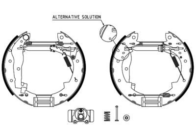 Brake Shoe Set HELLA PAGID 8DB 355 004-251