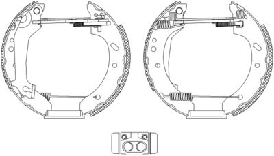 Brake Shoe Set HELLA PAGID 8DB 355 004-411