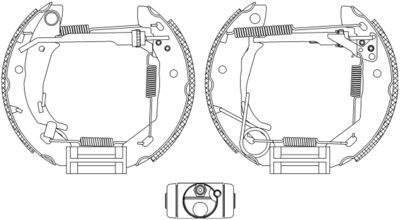 Brake Shoe Set HELLA PAGID 8DB 355 004-521