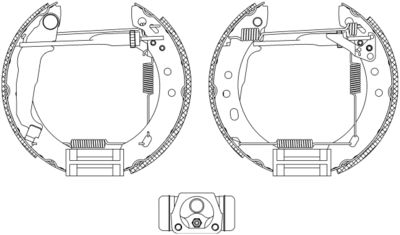 Brake Shoe Set HELLA PAGID 8DB 355 004-571