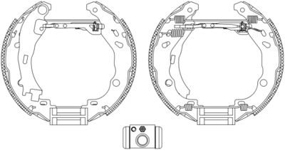 Brake Shoe Set HELLA PAGID 8DB 355 004-921