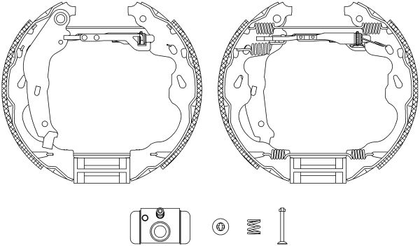 HELLA PAGID 8DB 355 004-931 Brake Shoe Set