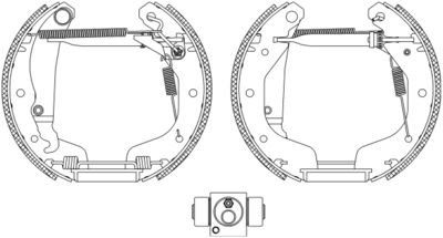 Brake Shoe Set HELLA PAGID 8DB 355 005-221