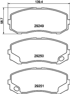 HELLA PAGID 8DB 355 005-581 Brake Pad Set, disc brake