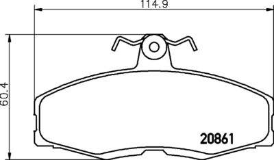 Brake Pad Set, disc brake HELLA PAGID 8DB 355 005-941