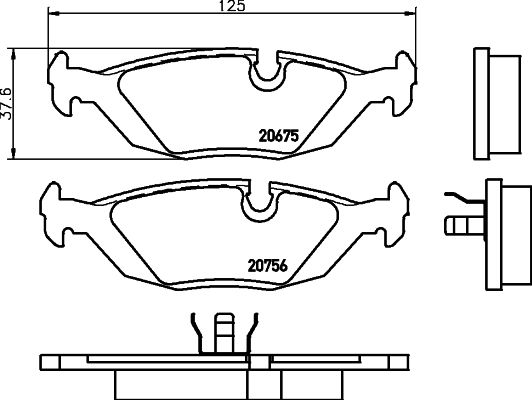 HELLA PAGID 8DB 355 006-041 Brake Pad Set, disc brake