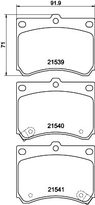 HELLA PAGID 8DB 355 006-481 Brake Pad Set, disc brake