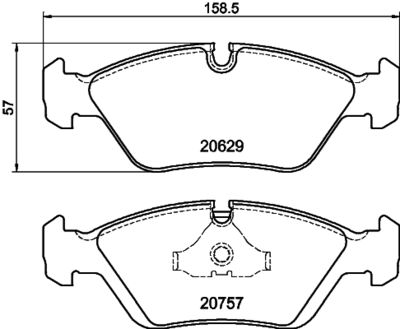 Brake Pad Set, disc brake HELLA PAGID 8DB 355 006-511