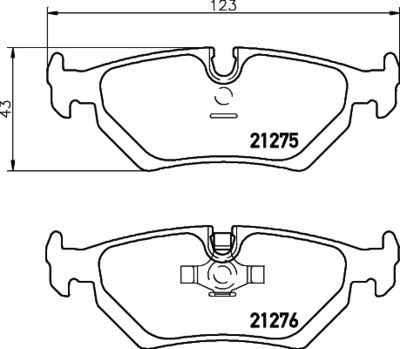 Brake Pad Set, disc brake HELLA PAGID 8DB 355 006-841