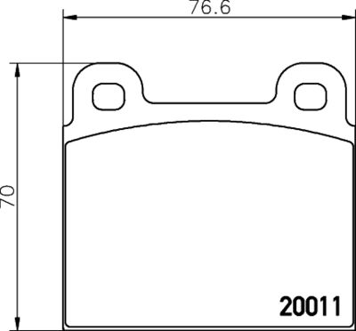 Brake Pad Set, disc brake HELLA PAGID 8DB 355 007-011