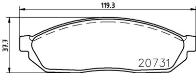 Brake Pad Set, disc brake HELLA PAGID 8DB 355 007-281