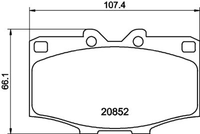 Brake Pad Set, disc brake HELLA PAGID 8DB 355 007-301