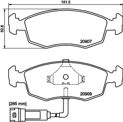 Brake Pad Set, disc brake HELLA PAGID 8DB 355 007-341