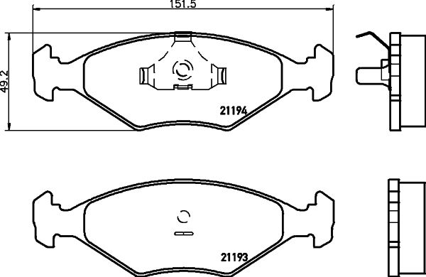 HELLA PAGID 8DB 355 007-441 Brake Pad Set, disc brake