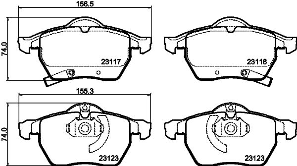 HELLA PAGID 8DB 355 008-141 Brake Pad Set, disc brake