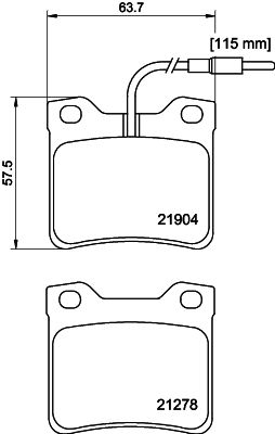 HELLA PAGID 8DB 355 008-171 Brake Pad Set, disc brake