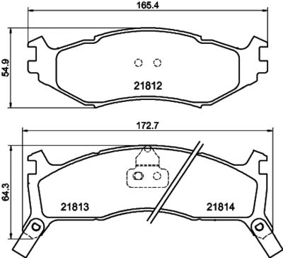 Brake Pad Set, disc brake HELLA PAGID 8DB 355 008-221