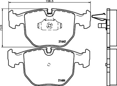 Brake Pad Set, disc brake HELLA PAGID 8DB 355 008-281