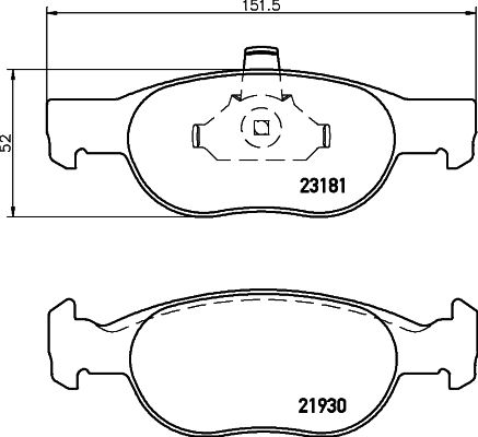 HELLA PAGID 8DB 355 008-431 Brake Pad Set, disc brake