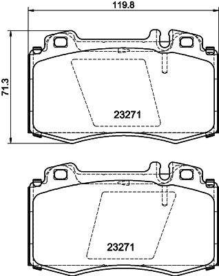 Brake Pad Set, disc brake HELLA PAGID 8DB 355 008-691