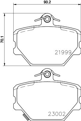 Brake Pad Set, disc brake HELLA PAGID 8DB 355 008-721