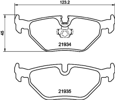 Brake Pad Set, disc brake HELLA PAGID 8DB 355 008-761