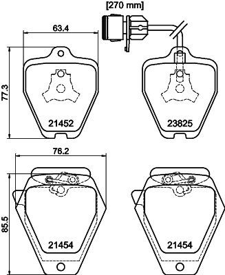 Brake Pad Set, disc brake HELLA PAGID 8DB 355 008-781