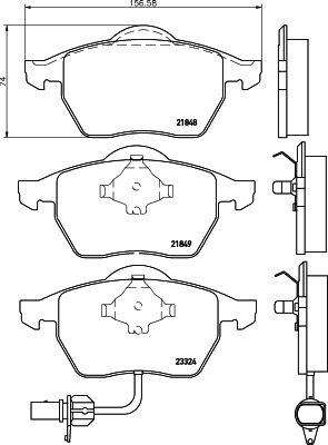 HELLA PAGID 8DB 355 008-911 Brake Pad Set, disc brake