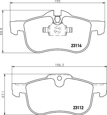 Brake Pad Set, disc brake HELLA PAGID 8DB 355 008-941