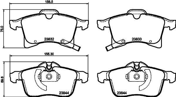 HELLA PAGID 8DB 355 009-221 Brake Pad Set, disc brake