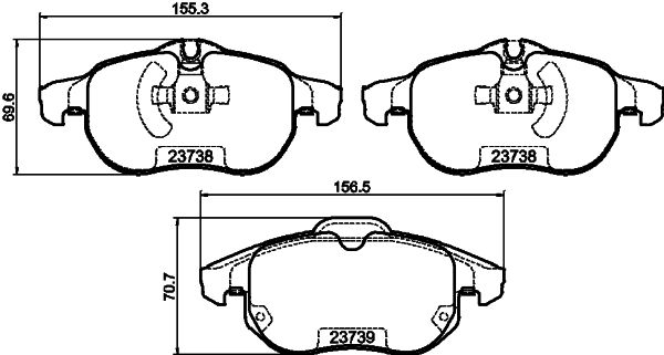 HELLA PAGID 8DB 355 009-311 Brake Pad Set, disc brake