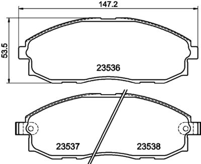 Brake Pad Set, disc brake HELLA PAGID 8DB 355 009-381