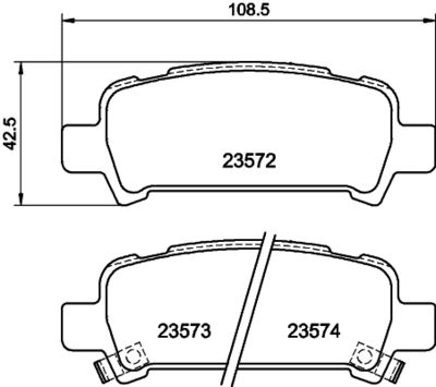 Brake Pad Set, disc brake HELLA PAGID 8DB 355 009-401