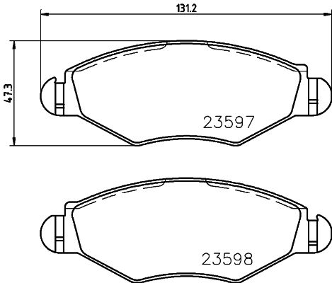 HELLA PAGID 8DB 355 009-411 Brake Pad Set, disc brake