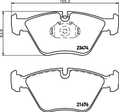 Brake Pad Set, disc brake HELLA PAGID 8DB 355 009-651