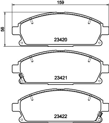 HELLA PAGID 8DB 355 009-661 Brake Pad Set, disc brake