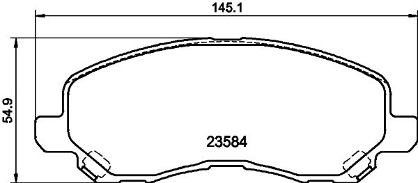 HELLA PAGID 8DB 355 009-671 Brake Pad Set, disc brake