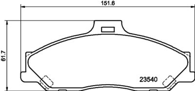 Brake Pad Set, disc brake HELLA PAGID 8DB 355 009-751