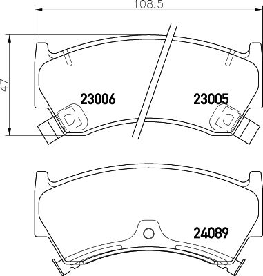 Brake Pad Set, disc brake HELLA PAGID 8DB 355 009-821