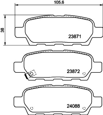 Brake Pad Set, disc brake HELLA PAGID 8DB 355 010-241